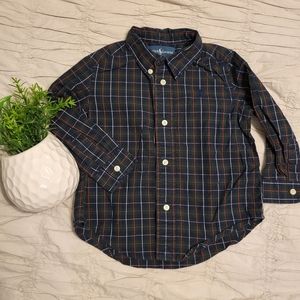 Ralph Lauren navy button down holiday